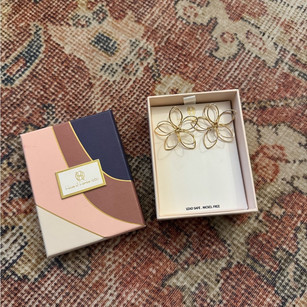 House of Harlow 1960 floral earrings